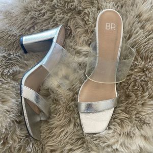 BP. Silver Mules/ Size 8/ Worn Once